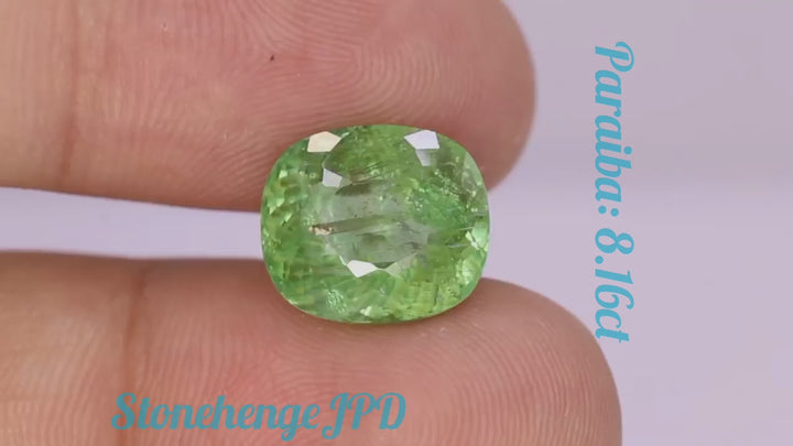TOURMALINE PARAIBA  8.16 Cts.CERTIFIED