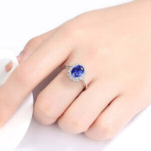 Sterling Silver925  Sapphire Ring