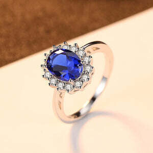 Sterling Silver925  Sapphire Ring