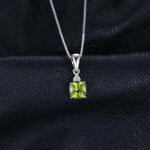 Peridot Pendant - Captivating Brilliant Cut in 925 Sterling Silver