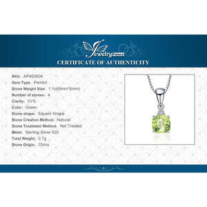 Peridot Pendant - Captivating Brilliant Cut in 925 Sterling Silver