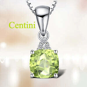 Peridot Pendant - Captivating Brilliant Cut in 925 Sterling Silver