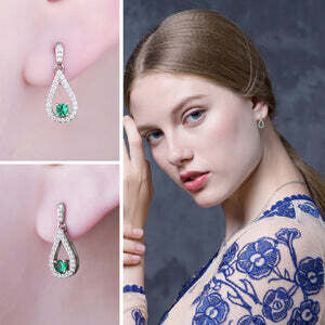 Emerald Drop Earrings-Just Brilliant