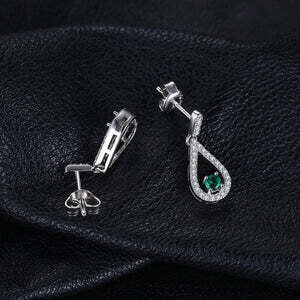 Emerald Drop Earrings-Just Brilliant