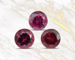 Red Rhodolite Triplets