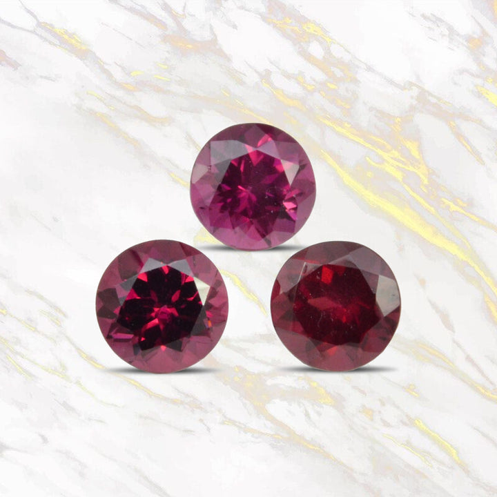 Red Rhodolite Triplets