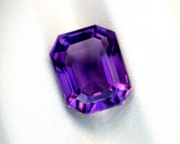 Amethyst Violet Color-Violet Color Radiant Cut Amethyst