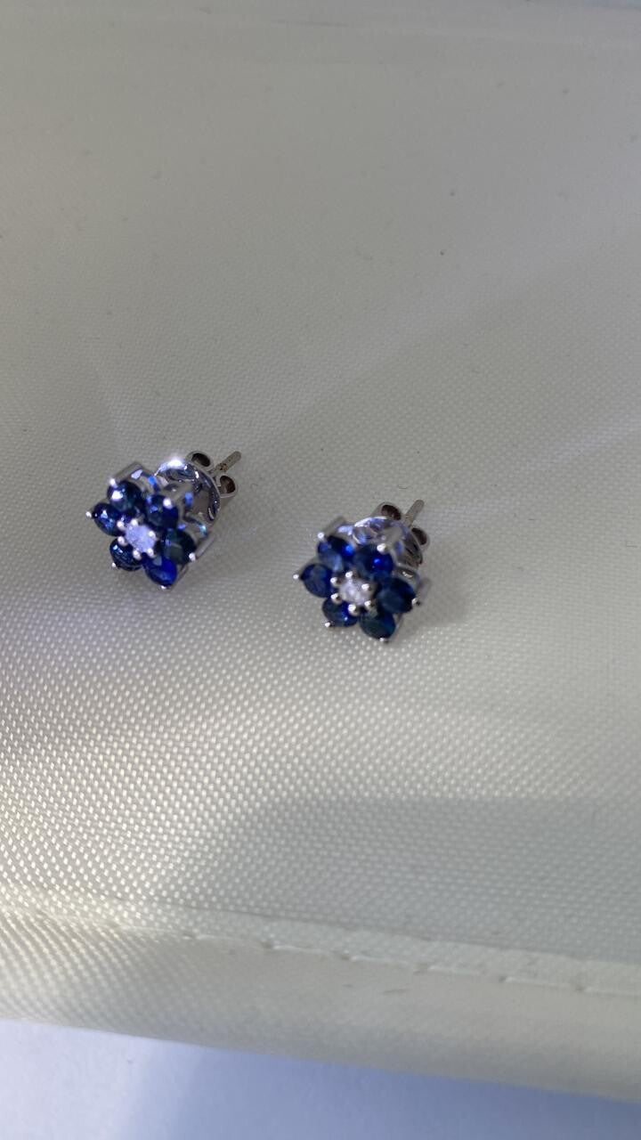 Sapphire and Diamond Earrings