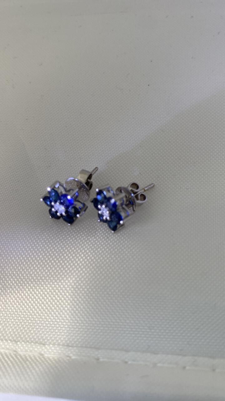 Sapphire and Diamond Earrings