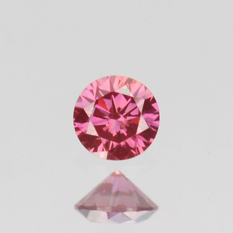 Natural Pink Diamond - 0.07 ct Vivid Color Round Cut