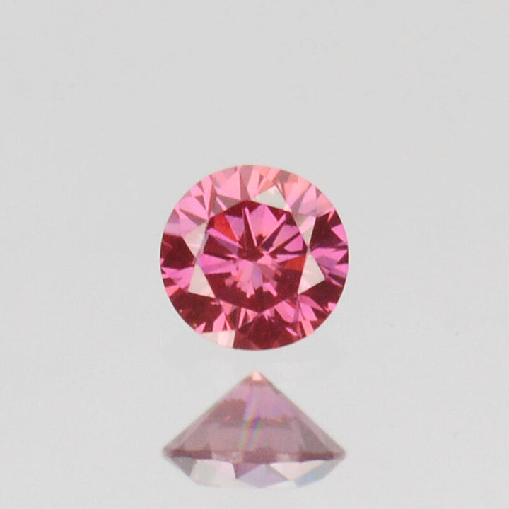 Natural Pink Diamond - 0.07 ct Vivid Color Round Cut